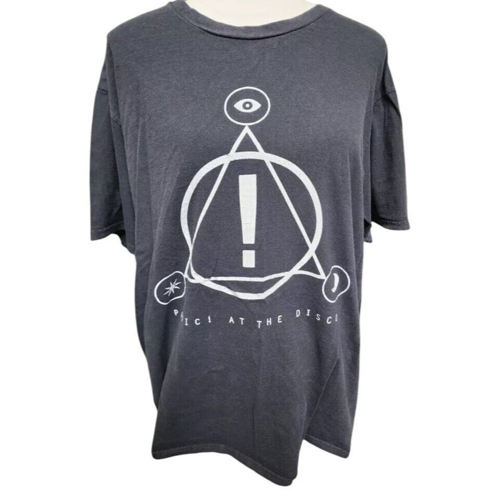 Panic At The Disco Band T-Shirt Black Size Large Triangle Circle